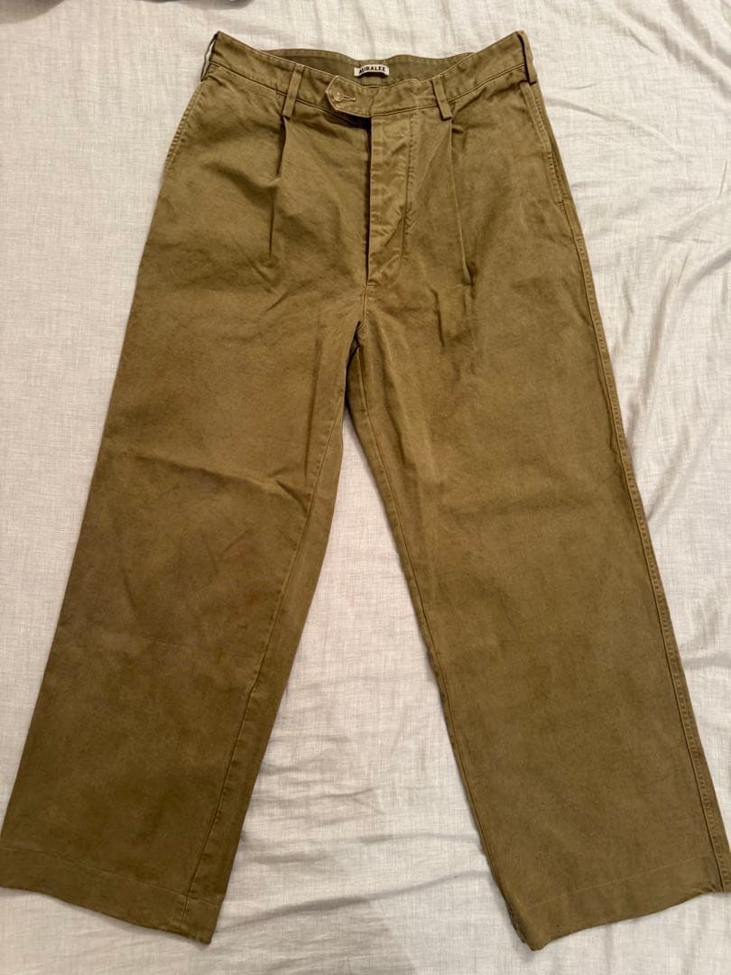 パンツ AURALEE PRODUCT DYED FINX CHINO 25AW