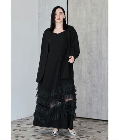 niana トランスペアレントヘムセットアップドレス 2点セット