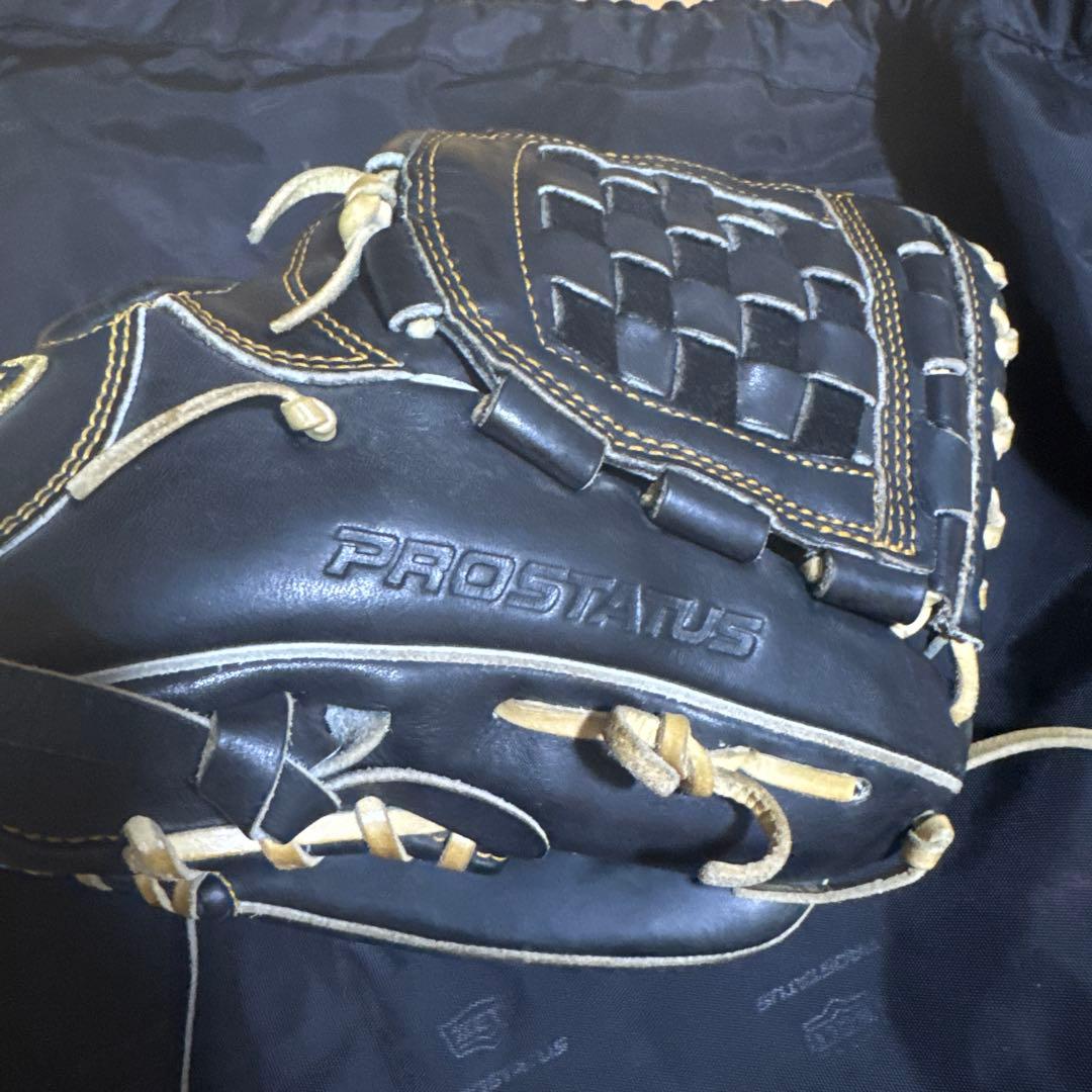 ZETT プロステイタス 軟式 内野手用 源田選手モデル ブラック 型良好