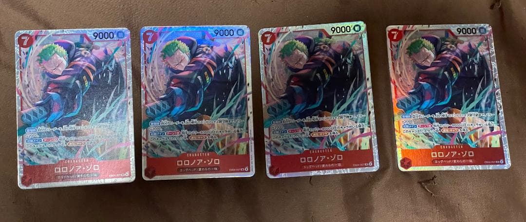 ワンピースカードゲーム　SR ゾロ 4枚セット EGGEHEAD CRISIS