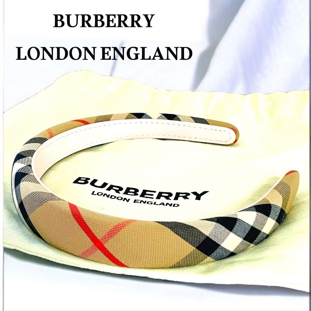 美品☆BURBERRY LONDON ENGLAND　カチューシャ　ノバチェック