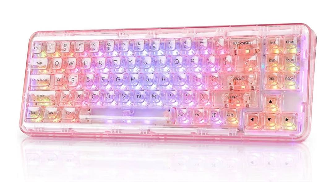 YUNZII X71 メカニカルゲーミングキーボード　ピンク　美品