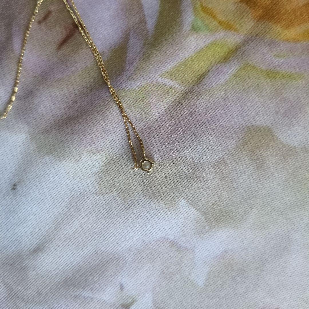 ✿18金✿一粒ダイヤモンドネックレス 　　0.22 ct カード付き