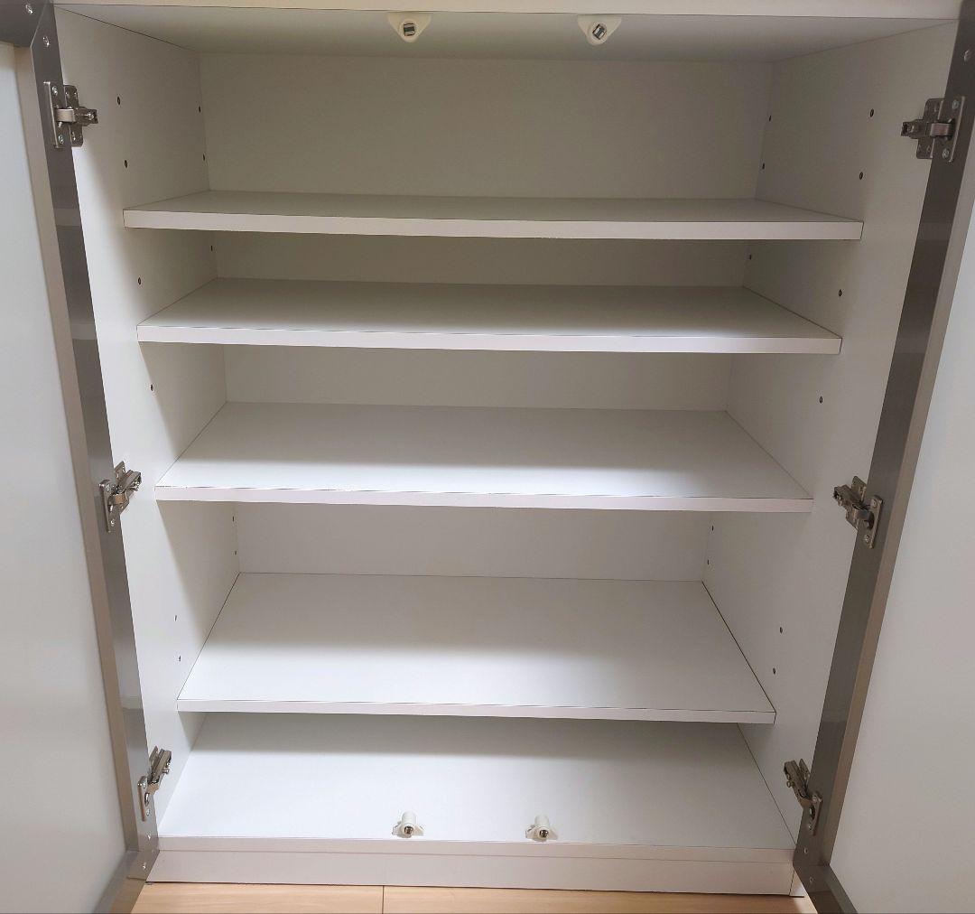 キッチンキャビネット　食器棚　Nポスティア　ホワイト