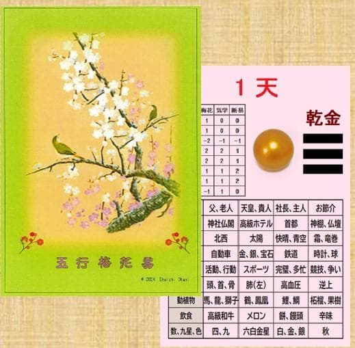 【人気再出品！】梅花心易入門＆五行梅花易カードセット