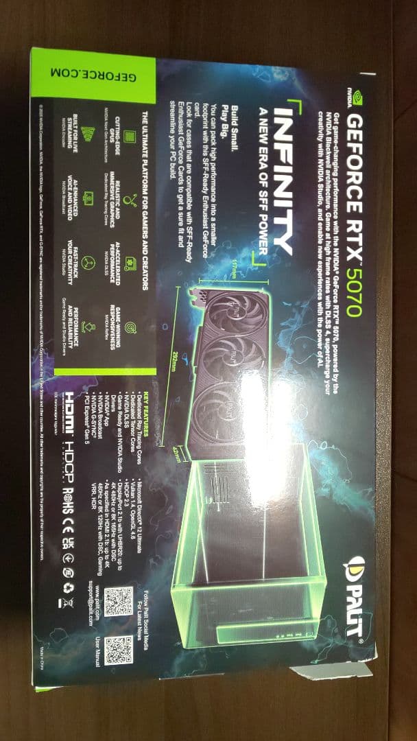 グラフィックボード・グラボ・ビデオカード Palit GeForce RTX 5070 Infinity 3