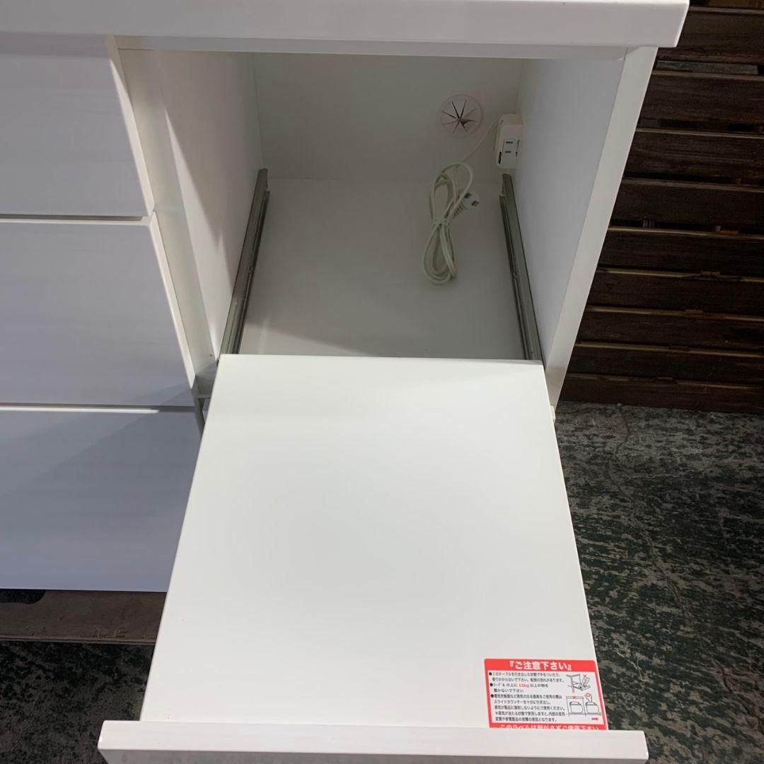 G908\" ニトリ ソレル140KB WH キッチンボード レンジボード 食器棚