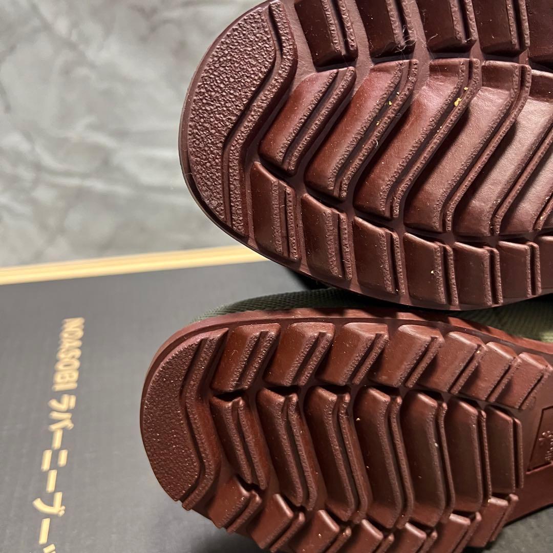 スノーピーク NOASOBI ラバーニーブーツ 長靴 箱付き オリーブ サイズＳ