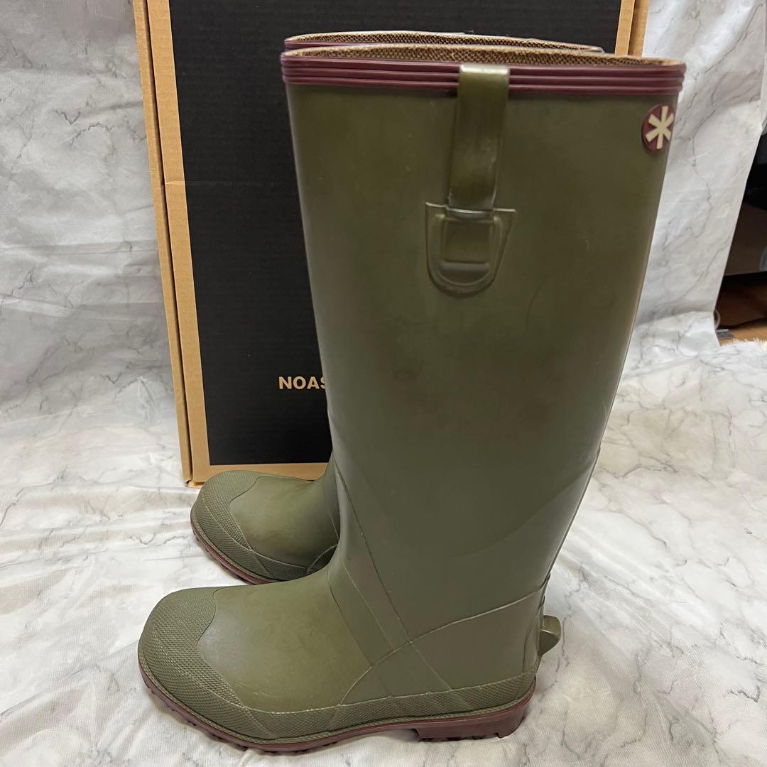 スノーピーク NOASOBI ラバーニーブーツ 長靴 箱付き オリーブ サイズＳ