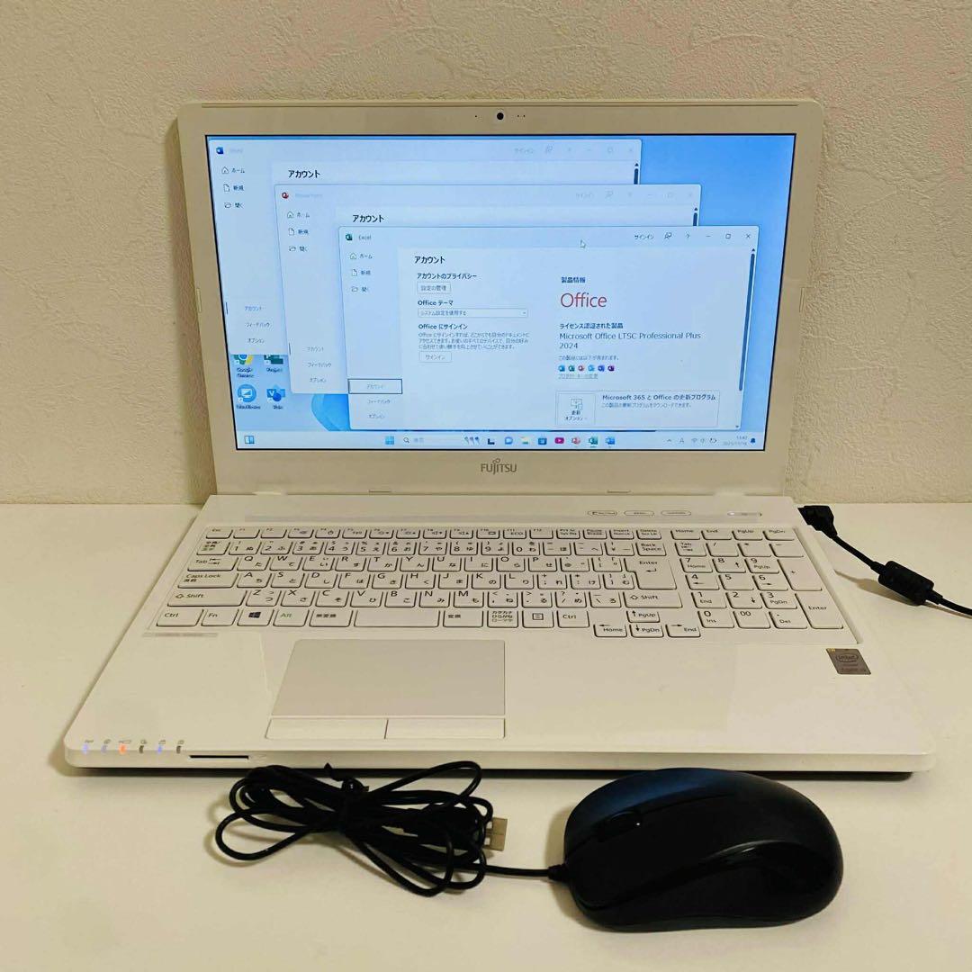 Y85 FujitsuノートパソコンSSD高速 Windows11オフィス付き