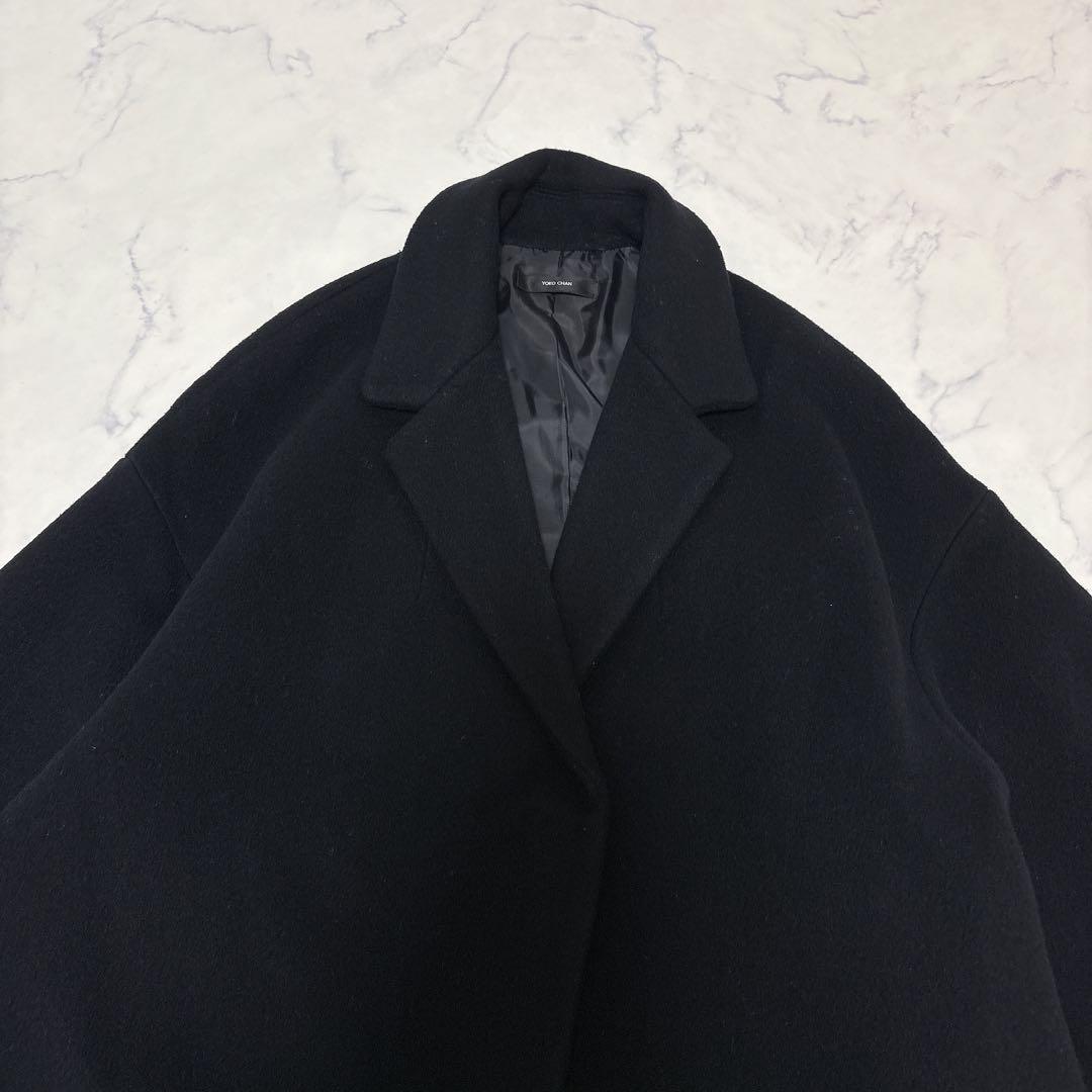 【美品】24AW YOKOCHAN ヨーコチャン バックパール コート ブラック