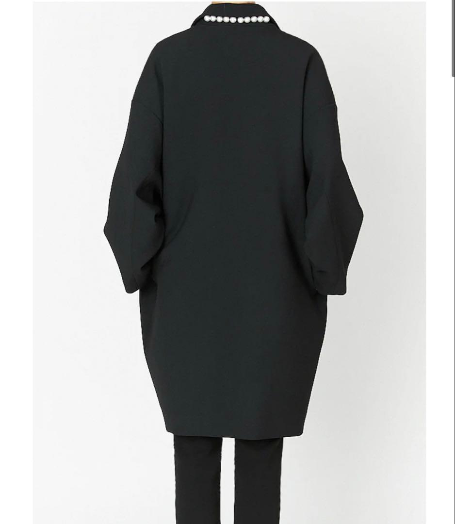 【美品】24AW YOKOCHAN ヨーコチャン バックパール コート ブラック