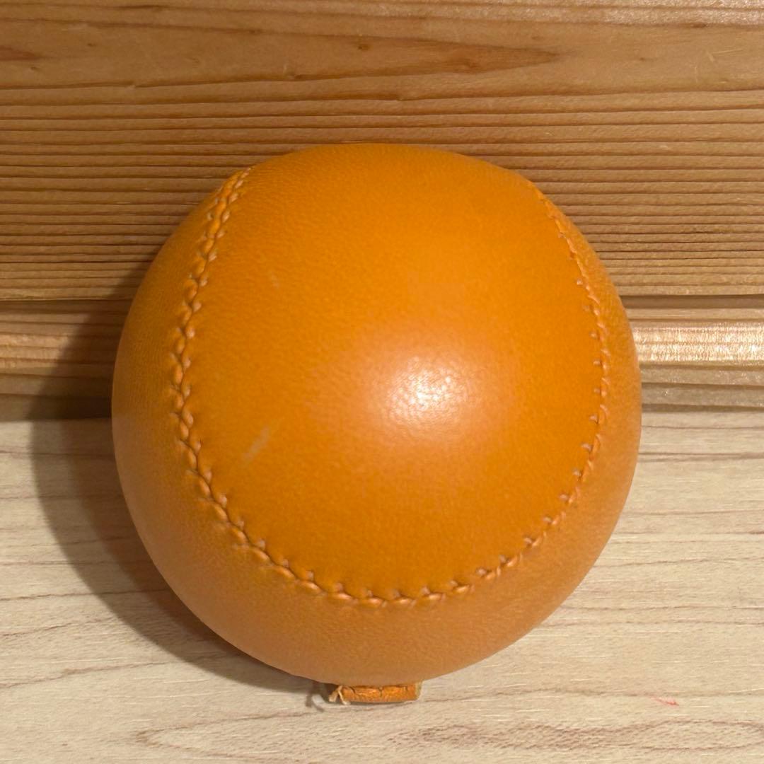 【匿名配送】エルメス　野球ボール　レザー　（オレンジ）
