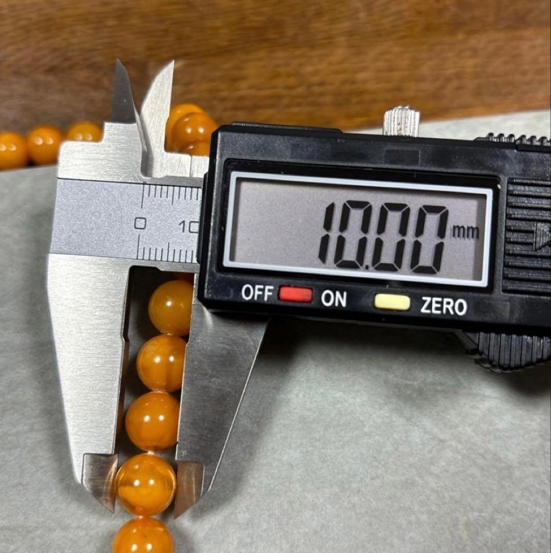 琥珀 ネックレス ブレスレット 10mm玉 全長約47.5cm