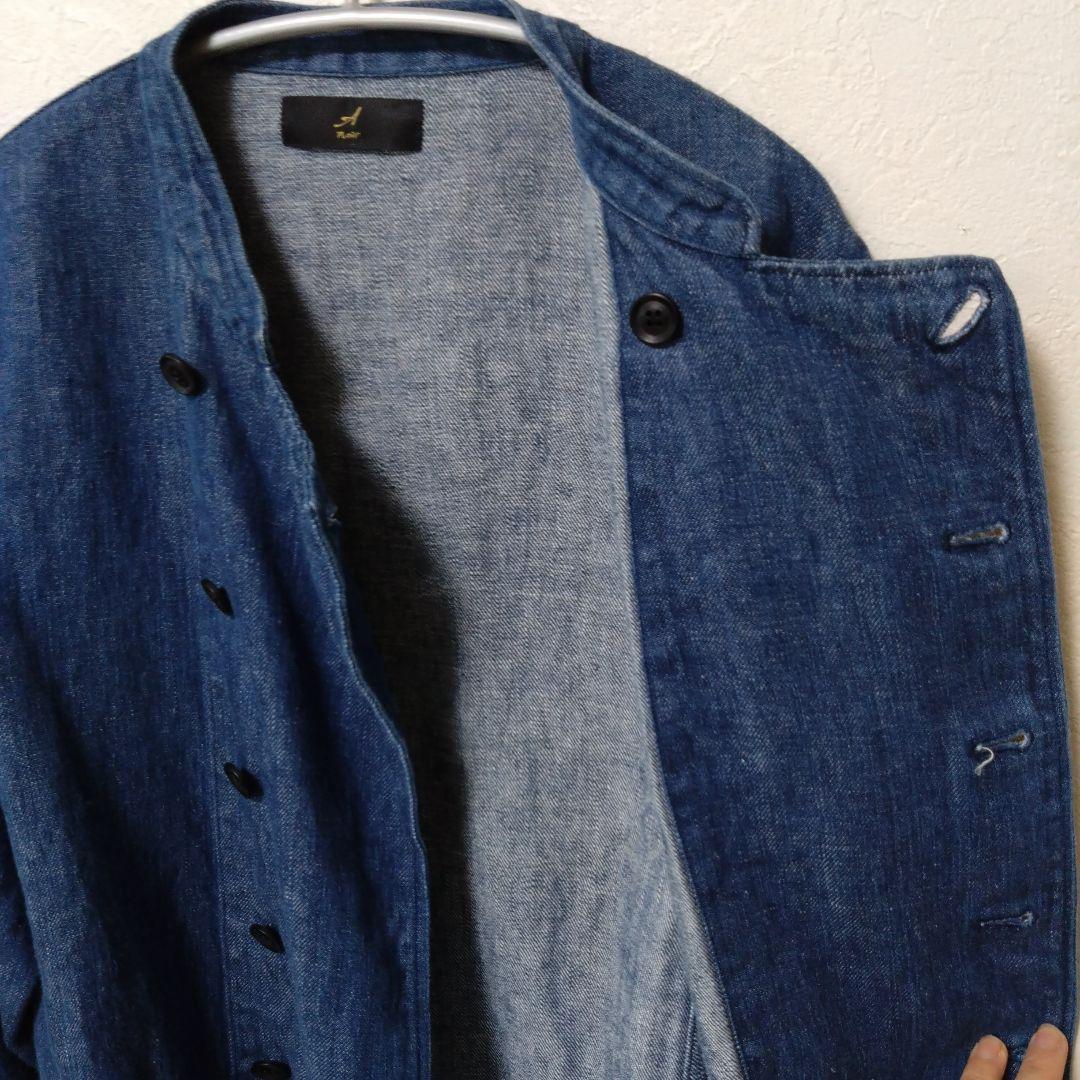 【最終値下げ】イチアンティークス　 リネンデニムパティシエジャケット