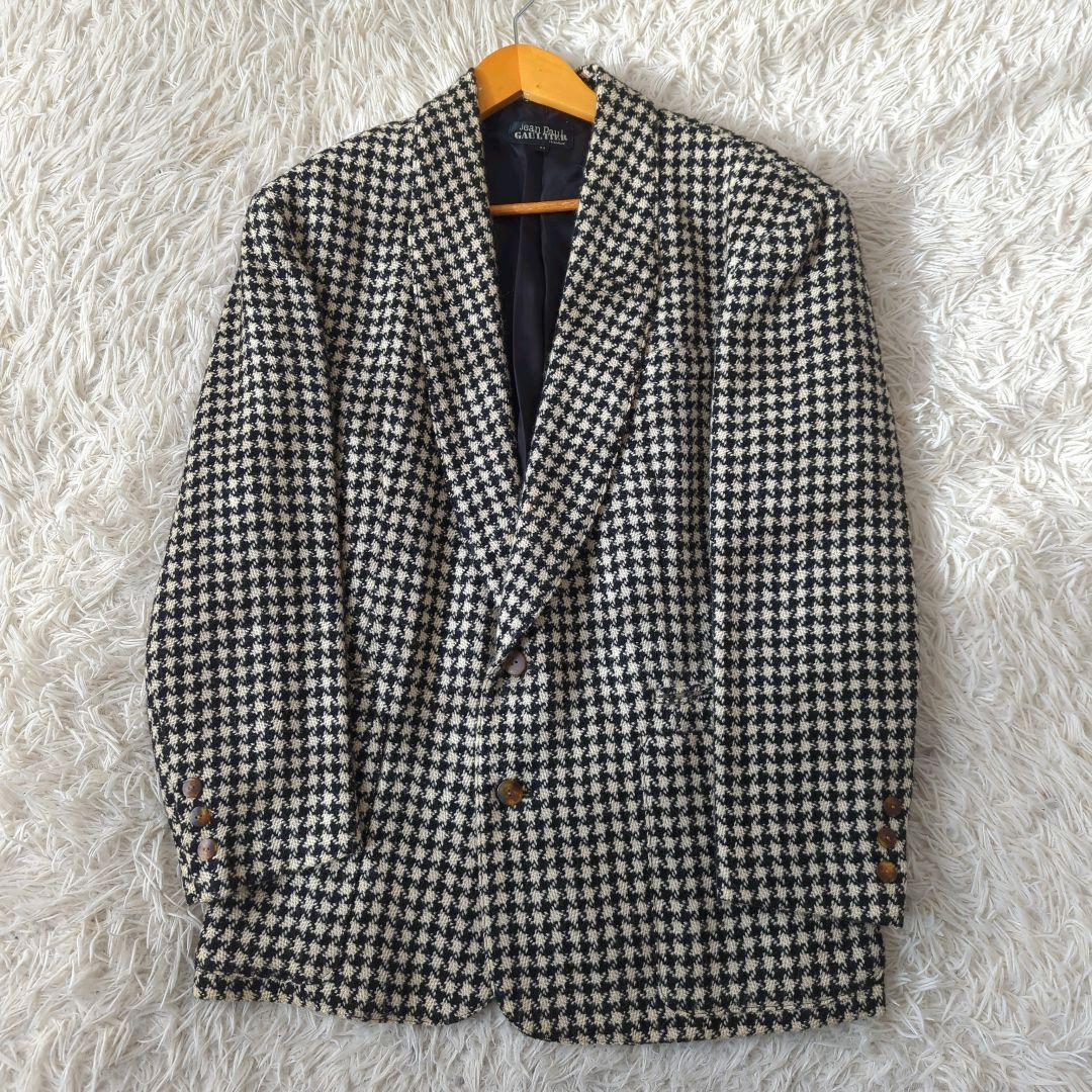 JEAN PAUL GAULTIER テーラードジャケット ウール 千鳥 М