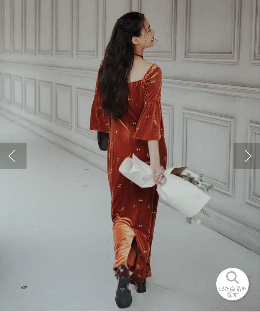 Kastaneオケージョンドレス ベルベットドレス キャメル サイズ1