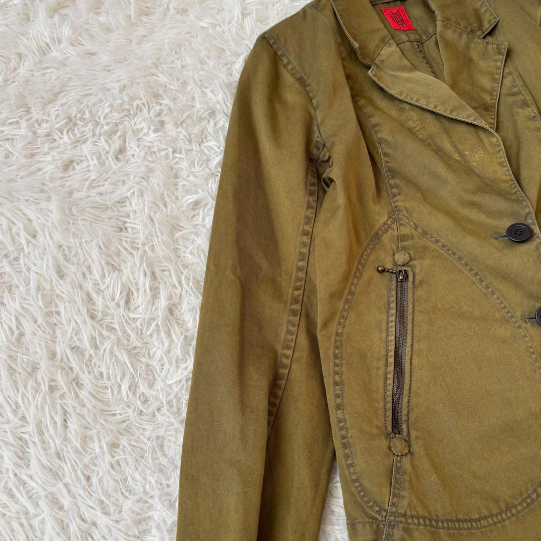 美品✨ Haat イッセイミヤケ テーラードジャケット コットン 2 カーキ