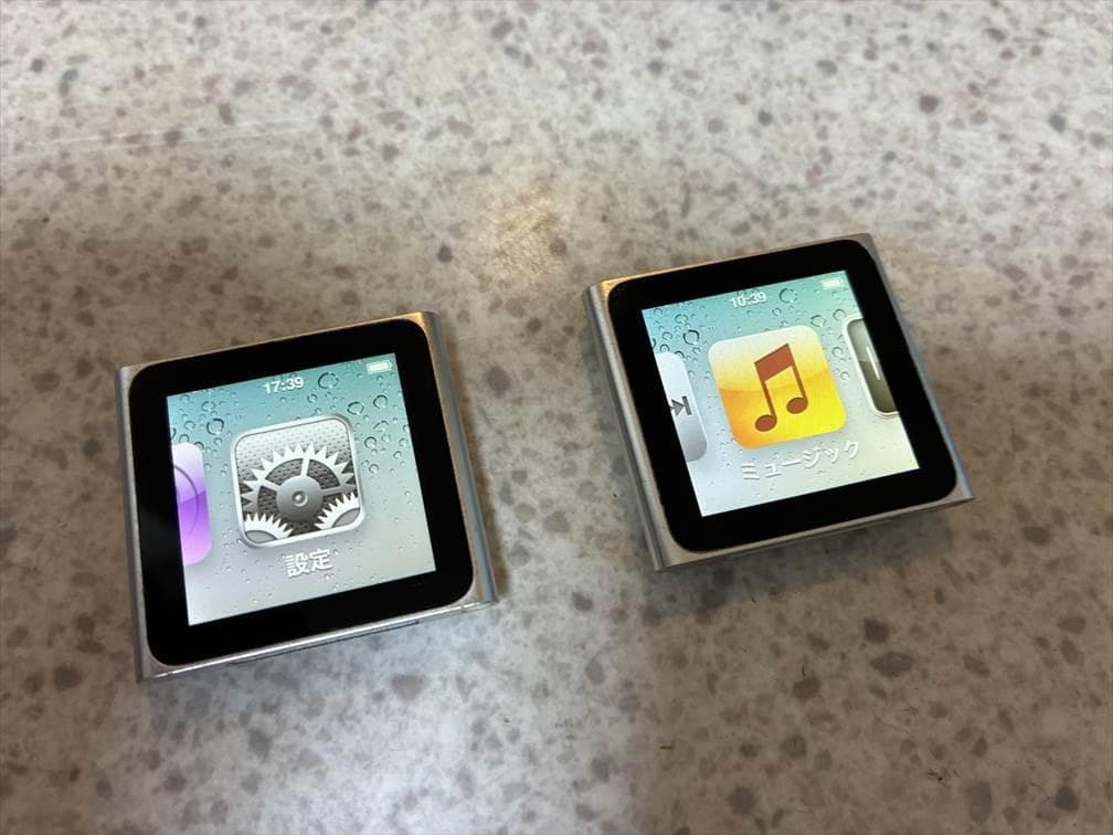 iPod nano (第6世代)　シルバー　２個セット　ケーブル類添付