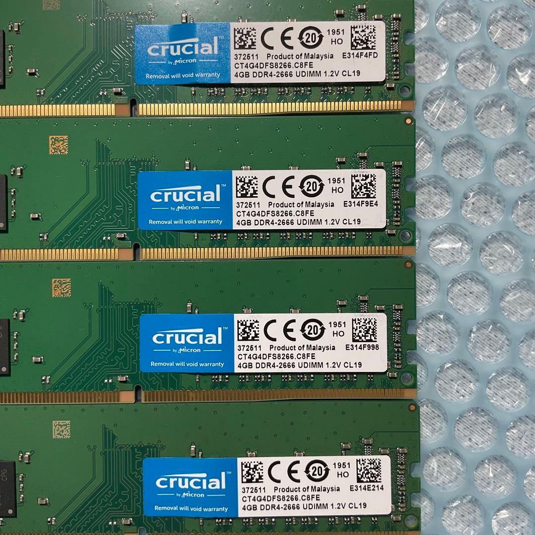 DDR4-2666 16GB=4GB×4 CT4G4DFS8266.C8FE ④