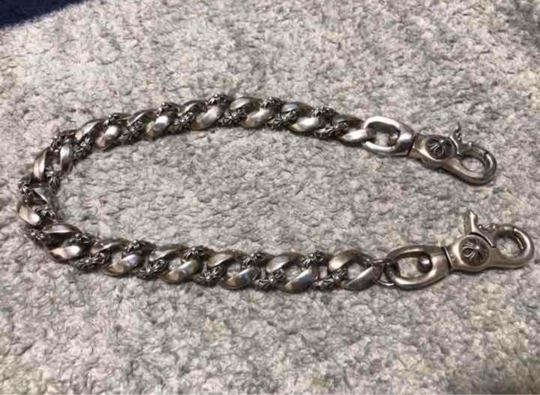 ファンシー ウォレットチェーン 2クリップ シルバー925