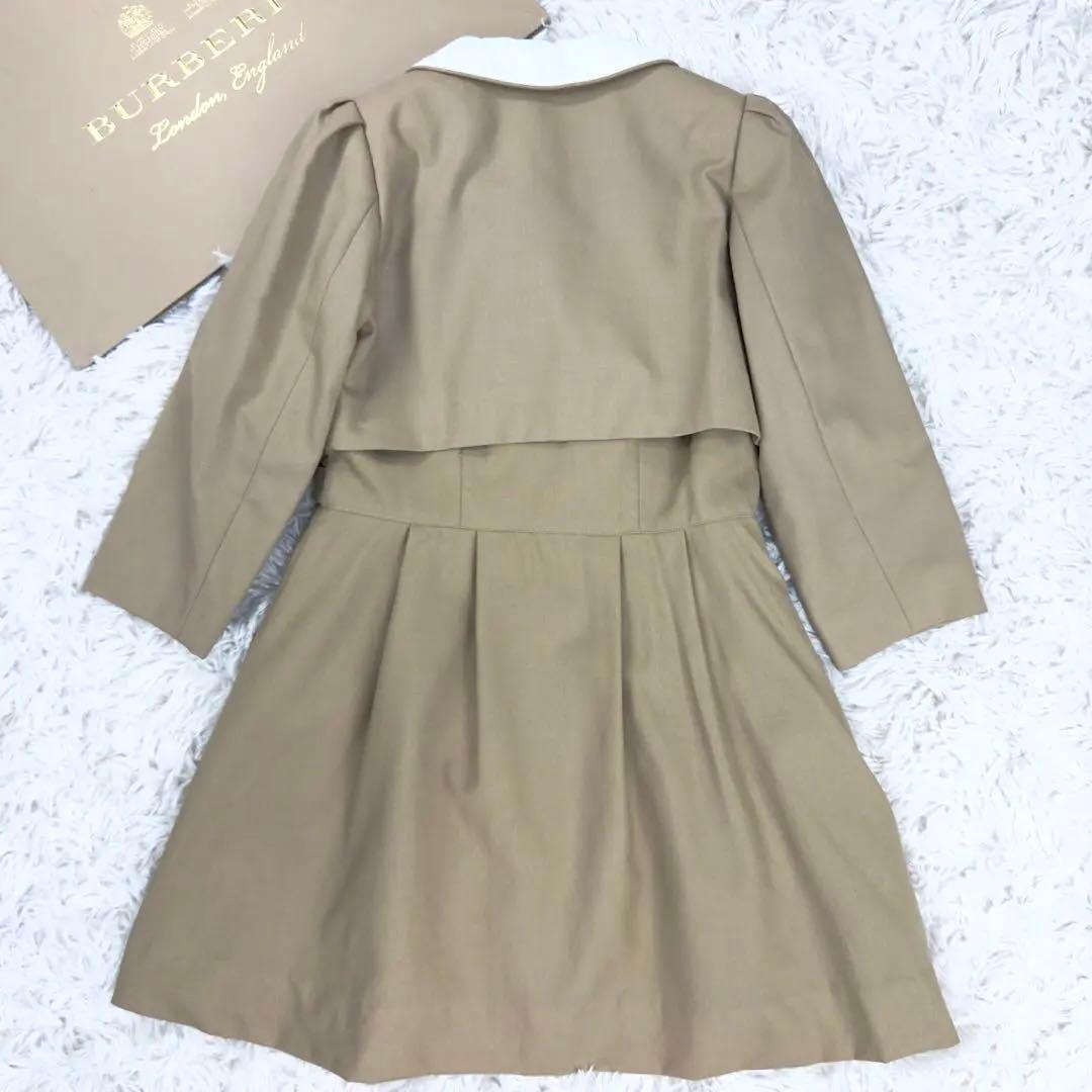 【美品】バーバリー セレモニー 3点 セットアップ リボン付 金ボタン 110