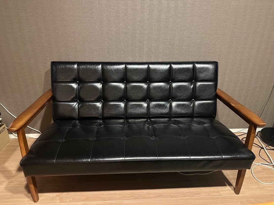 【直接引き取り歓迎】カリモク60 Kチェア 2シーター スタンダードブラック