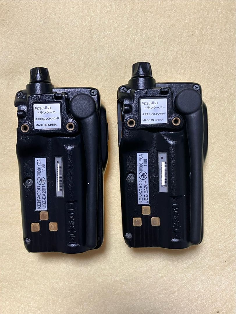 正常動作品 KENWOOD トランシーバー UBZ-EA20R x2台 本体のみ