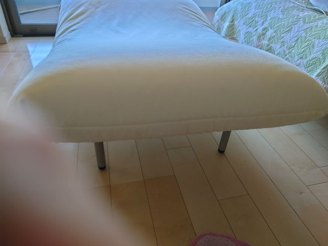 MAKI様用☆リーン・ロゼ　オットマン　ミルキーホワイト生地