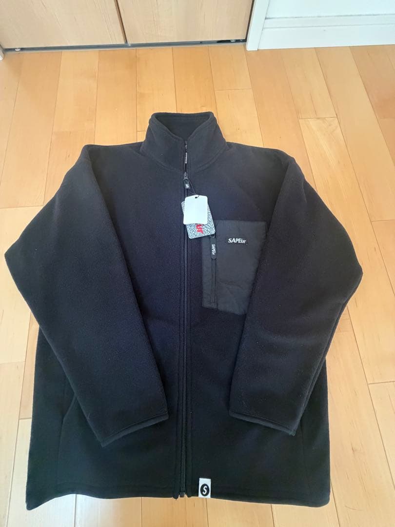1月24日迄　SAPEur ブラック フリースジャケット M