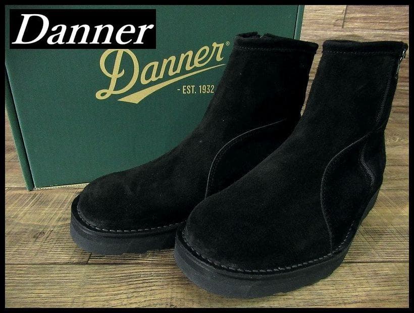 廃盤 新品 ダナー スエードレザー サイドジップ ワーク ブーツ 黒 26.0①