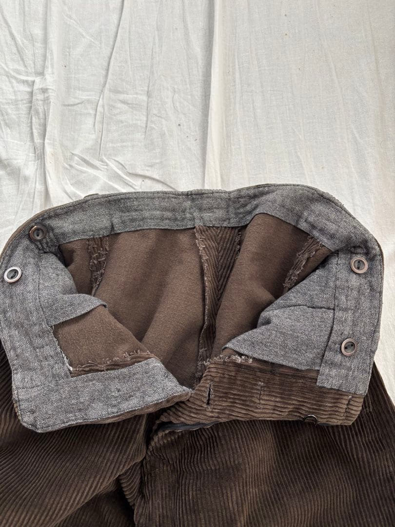 30~40's French vintage 太畝コーデュロイパンツ