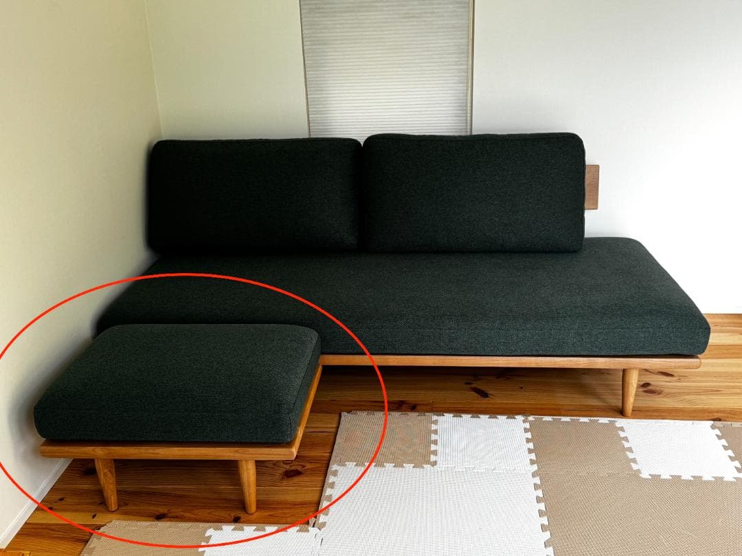 【極美品】 UNICO ZIZZI(ジッジ) ソファ & オットマン グリーン