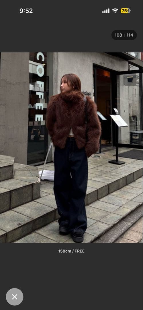 Raycassin レイカズン ファーブルゾンF ブラウン