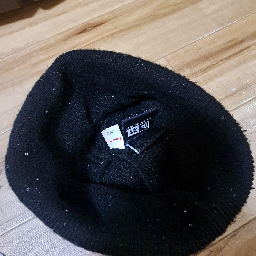 SUPREME 黒 ニット帽