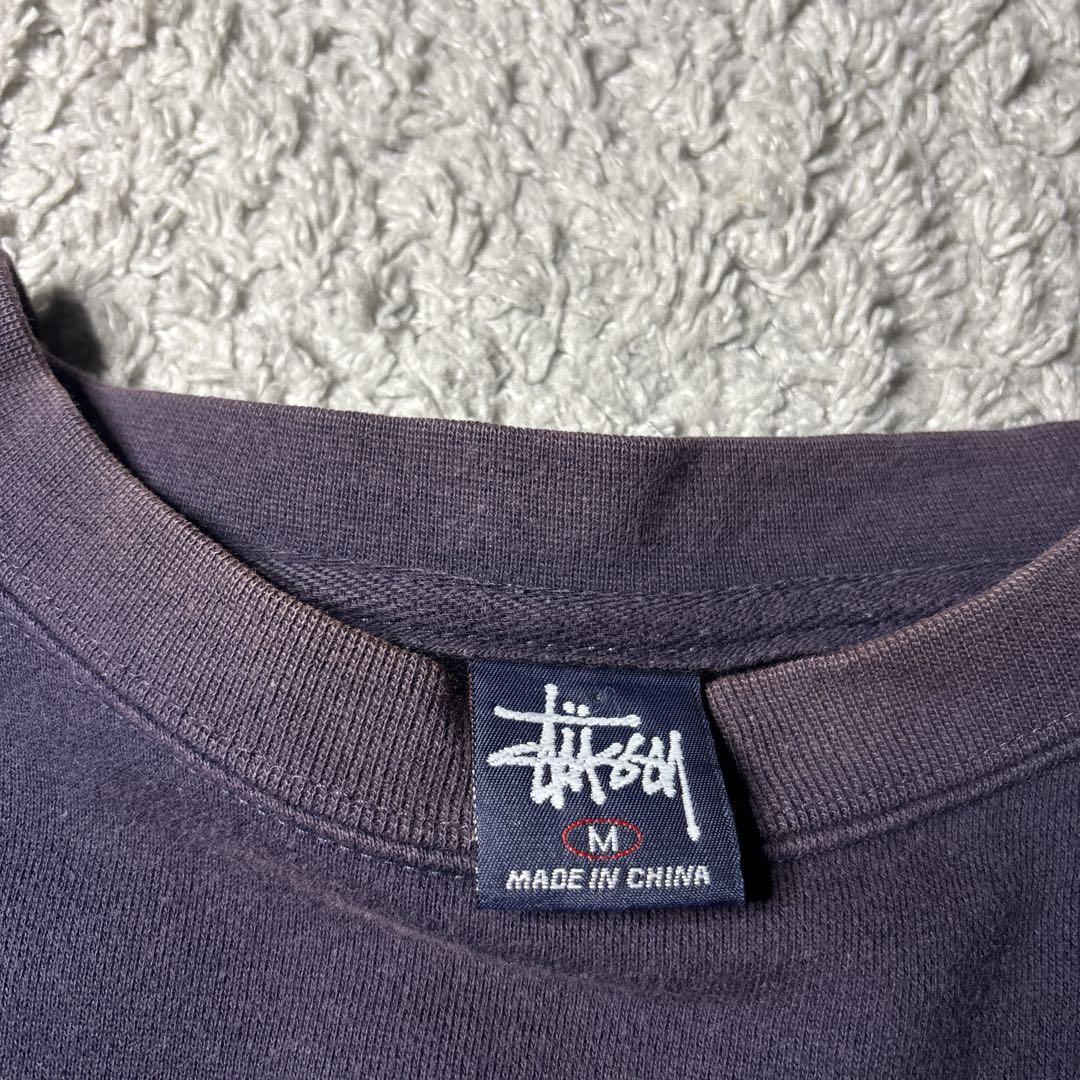 old stussy スウェット　トレーナー　90s 紺タグ　フェード　ロゴ