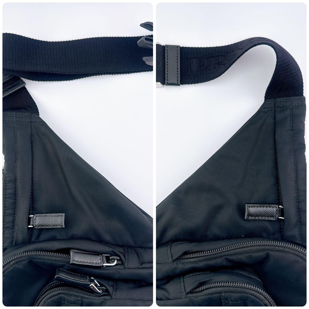 プラダ テスート モンターニャ トライアングル ウエスト ボディ ヒップ バッグ