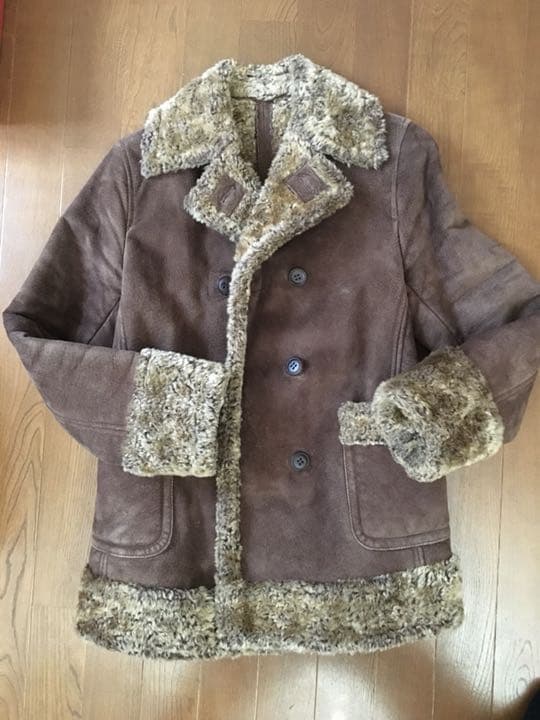 ぶんこ　ピーコート リアルムートン ピッグレザー スウェード 裏ボア