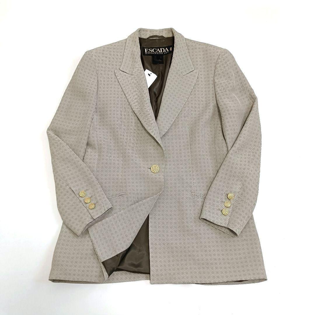 ESCADA ドイツ製 ヴィンテージ テーラードジャケット 金ボタン 40 L