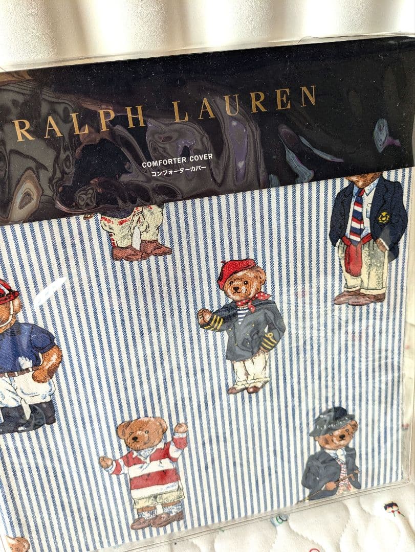 ★ラルフローレン★　コンフォーターカバー　ベア柄　クイーン