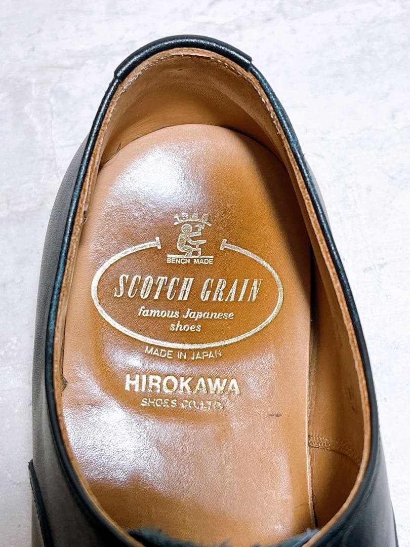 【極美品】スコッチグレイン ストレートチップ ビジネスシューズ 27EEEcm