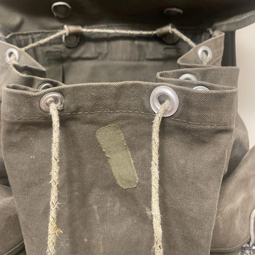 ドイツ軍　山岳部隊　バックパック　キャンバス　レザー　カーキ　ミリタリー