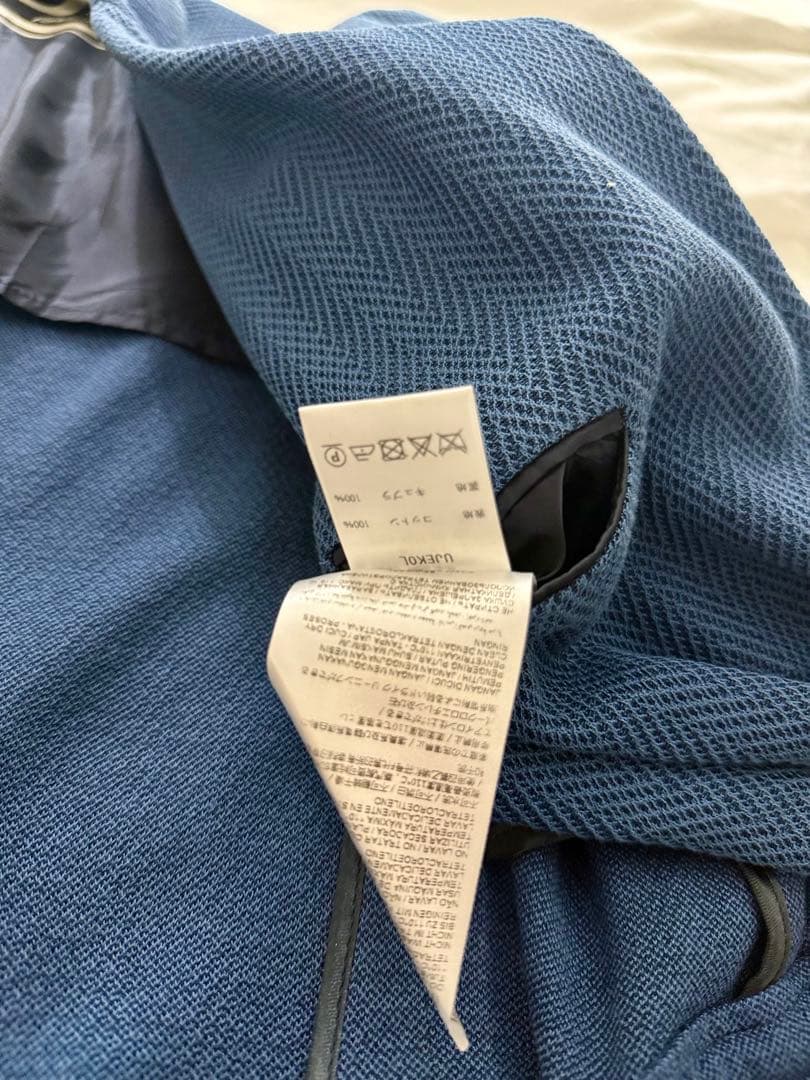 BRIONI ヘリンボーン ニット ジャケット ブルー