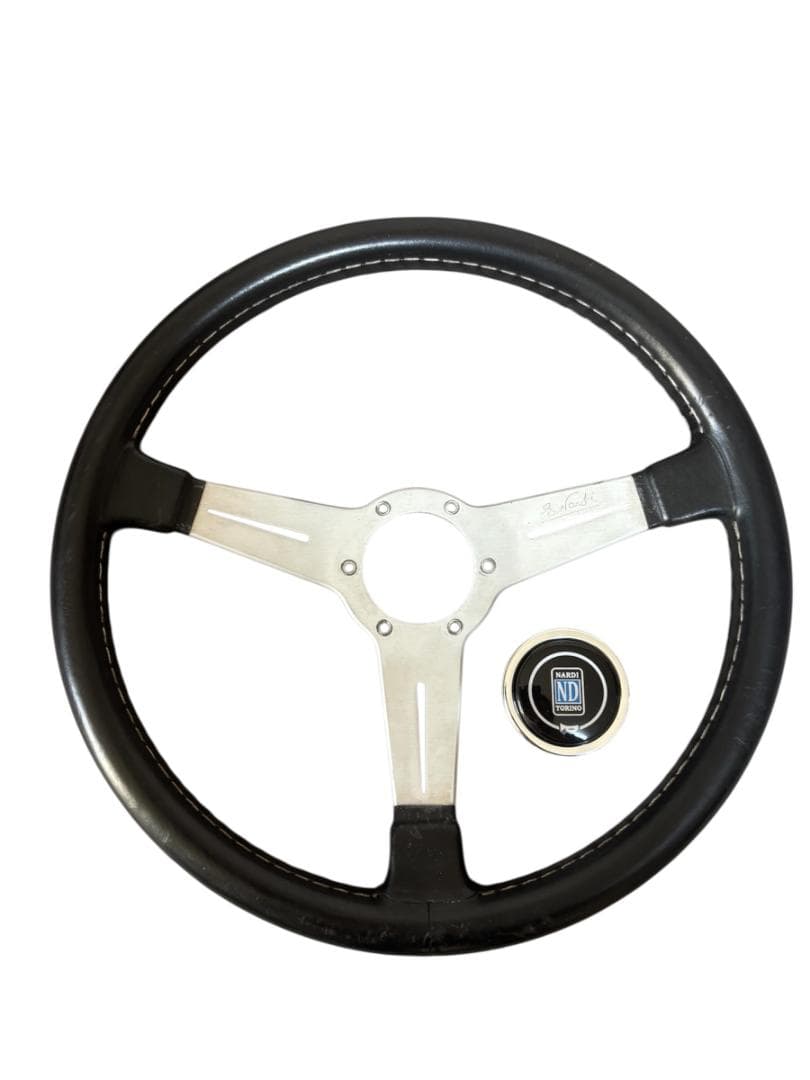 【FET刻印あり】NARDI ナルディ レザー ステアリング 36.5φ