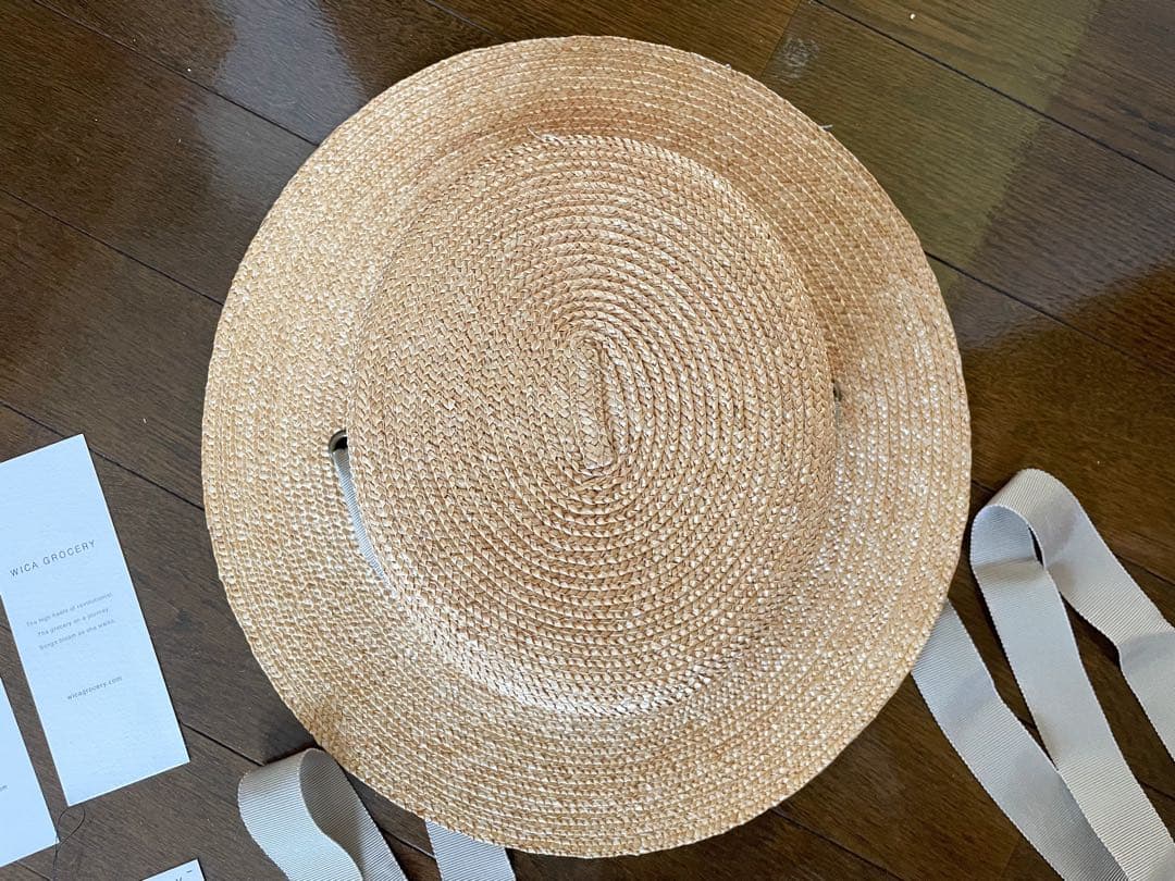 【Wさま】限定カラー wica grocery ウィカグロサリー 麦わら帽子
