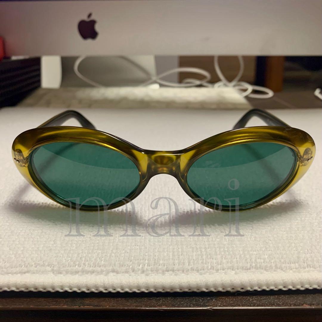 【GUCCI】 グッチ オーバルサングラス Gロゴ ユニセックス 極美品