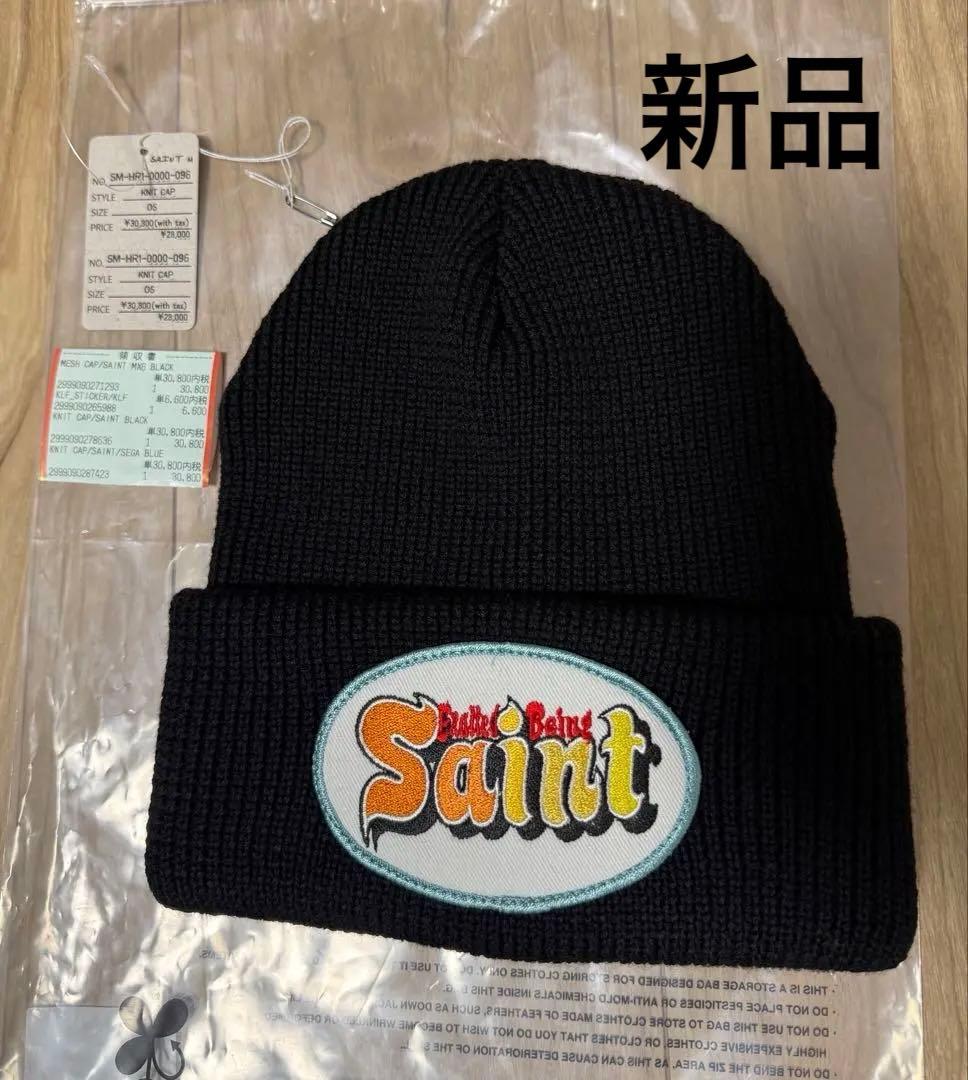 SAINT Mxxxxxx ブラック ニットキャップ