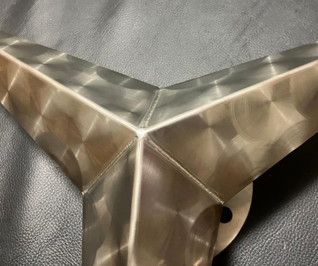 ウロコステンレス製 大型低床車用 19.5インチ ホイールうろこスピンナー 4個