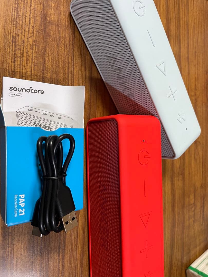 週末値下げ！！Anker レッド　アイスブルー2個セットSoundCore 2