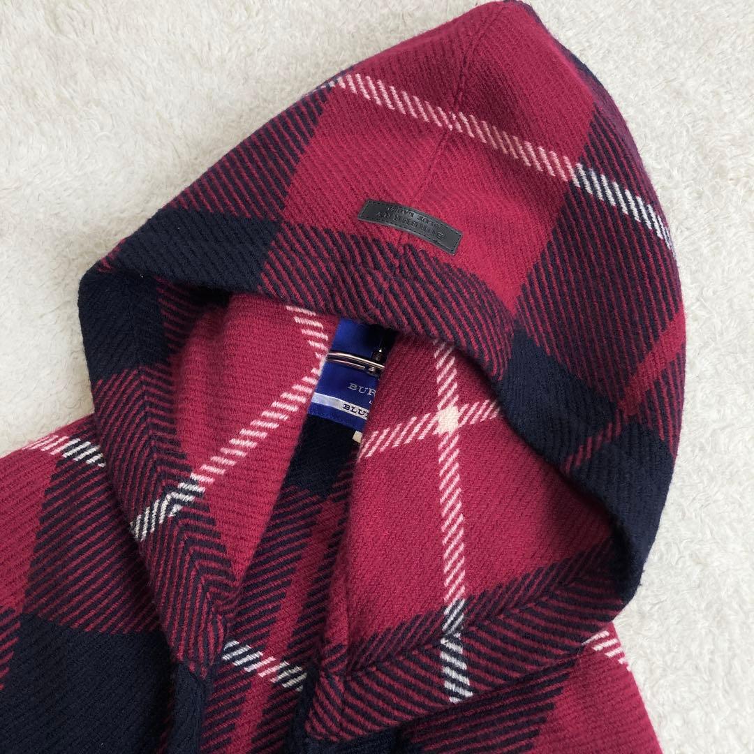 美品✨BURBERRY BLUE LABEL　フード付きポンチョ　ホースロゴ